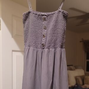 Womens Love Tree Brown Maxi Dress with Button Detail